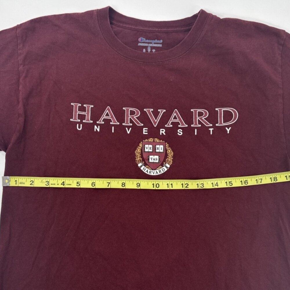Champion Harvard Shirt Medium Maroon College Crest Tee T Shirt Campus Logo Ivy - Picture 6 of 8
